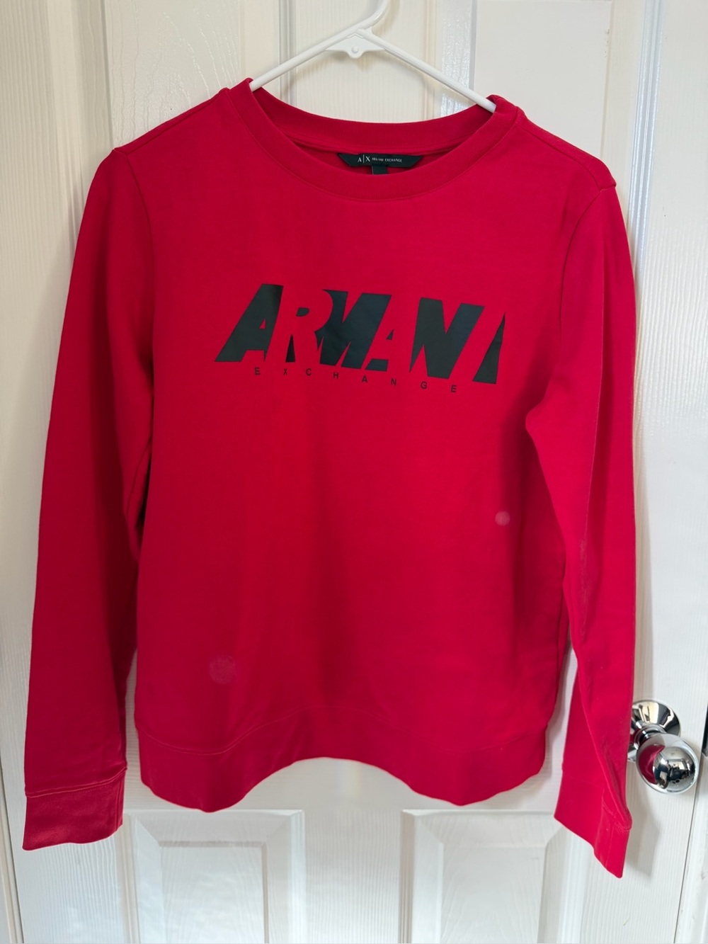 Armani Exchange A|X Red Graphic Sweatshirt – YOUTH Large